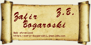 Zafir Bogaroški vizit kartica